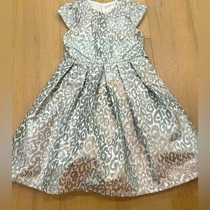 Joe Ella | Silver Metallic Leopard Print | Layered Tulle | Girls size 8